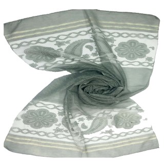 Double sided tissue hijab- Green